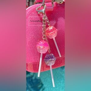 Glitter Lollipop Bag Charm NWOT